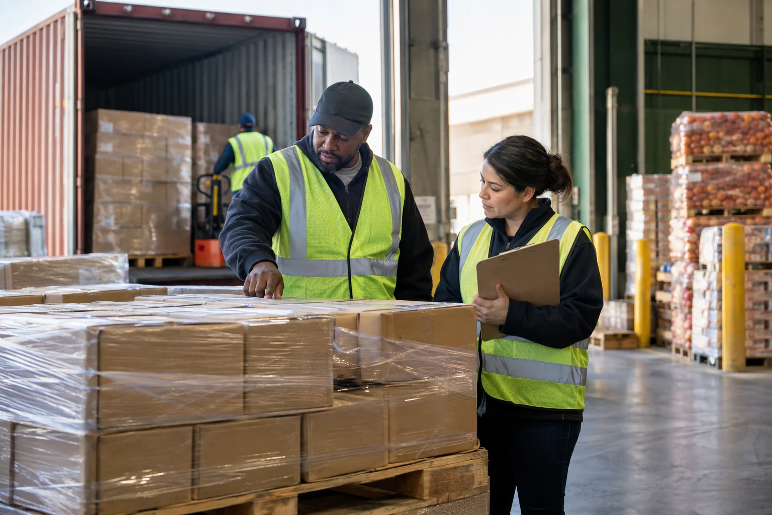 Food business professionals reviewing import & trading requirements