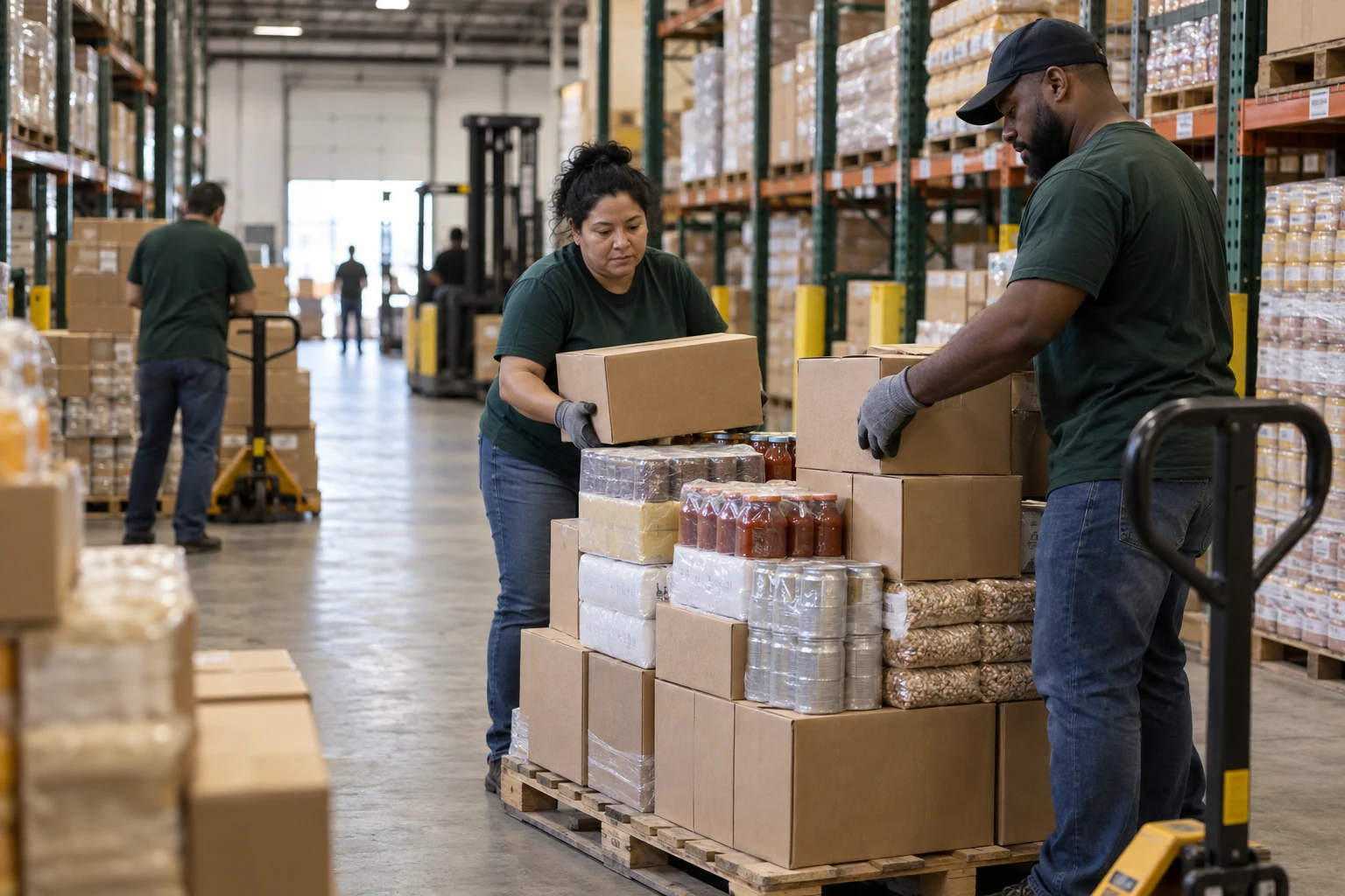 Food business professionals reviewing wholesale distribution requirements